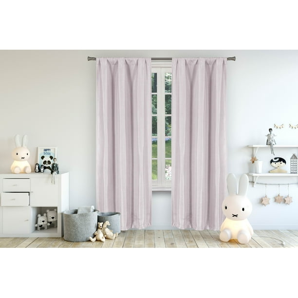 Lala 37 x 63 Bash Miranda Metallic Blackout Darkening Window Curtain 2 Panel Lavender Purple Lala 37 x 63 Bash Miranda Metallic Blackout Darkening Window Curtain 2 Panel Lavender Purple